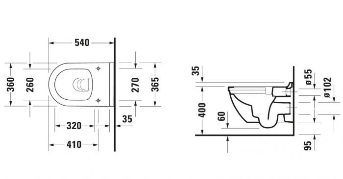  Duravit Starck 3 Vgghngd Toalettstol - Badhuset.se