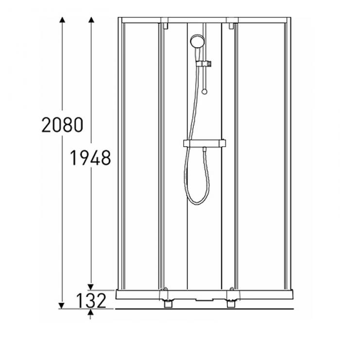  Contura Showerama Classic Pentagonal Duschkabin - Badhuset.se