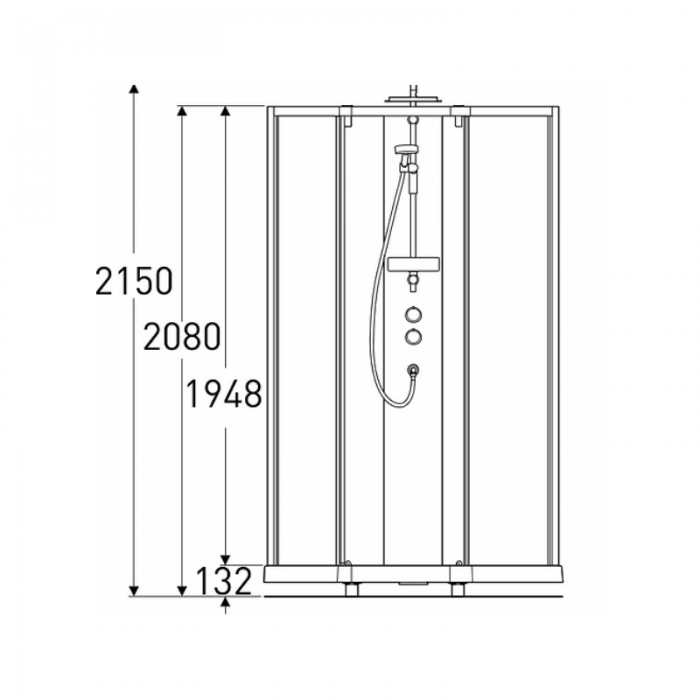  Contura Showerama Comfort Pentagonal Duschkabin - Badhuset.se