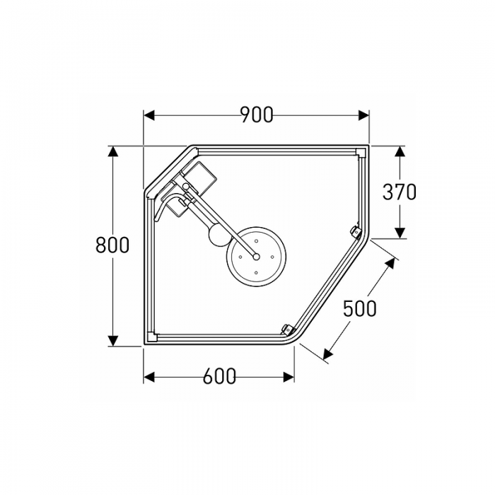  Contura Showerama Comfort Pentagonal Duschkabin - Badhuset.se