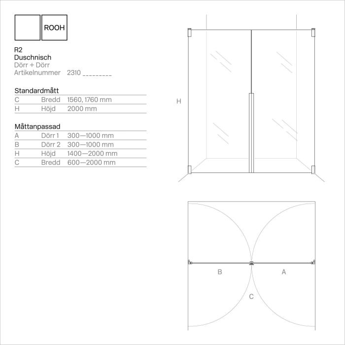  ROOH R2 Duschnisch Dörr+Dörr - Badhuset.se