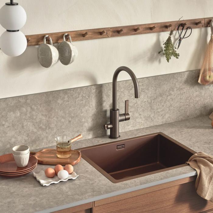  Bricmate Runö Warm Grey Brushed Bänkskiva 20mm - Badhuset.se