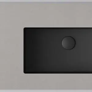  INR Wave 60 Raw Concrete Mattsvart tv&auml;ttst&auml;ll - Badhuset.se