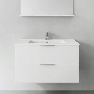  Hafa Shape Kommod 90 med heltäckande tvättställ - Badhuset.se