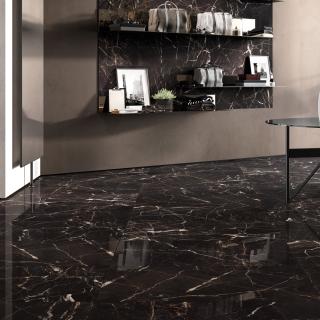  Golvabia Emperador Marmor Klinker Svart Matt - Badhuset.se