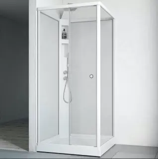  Macro Design Duschkabin Flow Front med Infälld Blandare - Badhuset.se