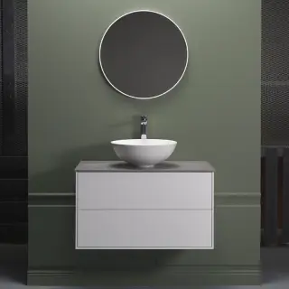  Hafa Edge Kommod 80 med ovanpåliggande tvättställ - Badhuset.se