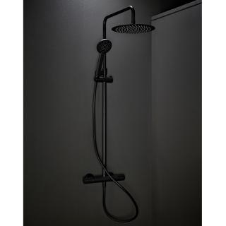  Hafa Mix Slim Round Takdusch, Svart - Badhuset.se