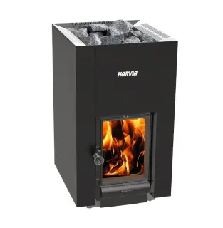  Harvia Linear 22 GreenFlame Vedeldat Bastuaggregat - Badhuset.se