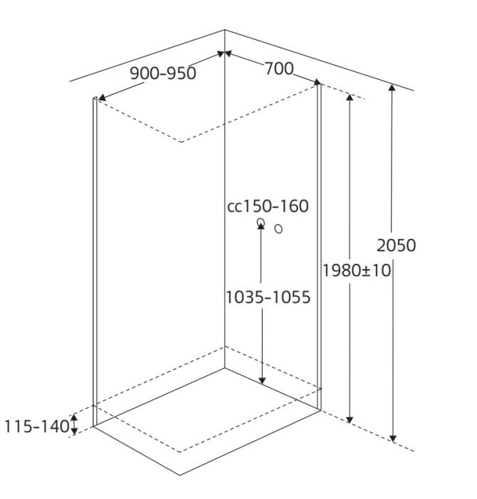  Hafa Breeze Square Duschkabin - Badhuset.se