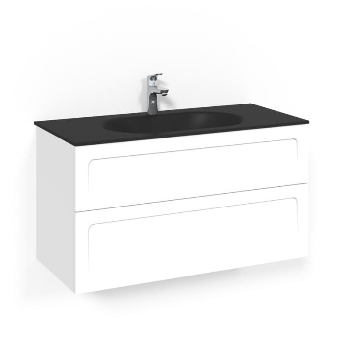  Macro Design Crown Kommod 100x45 med heltäckande tvättställ - Badhuset.se