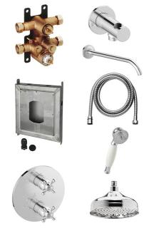  Damixa Tradition HS1 Takduschpaket med dold r&ouml;rdragning - Badhuset.se