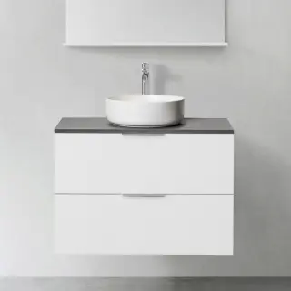  Hafa Shape Kommod 80 med ovanpåliggande tvättställ - Badhuset.se