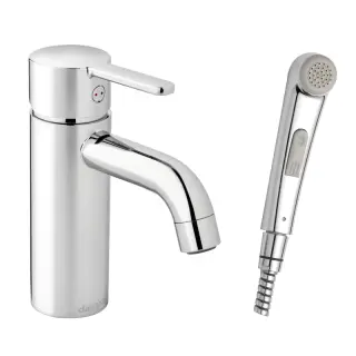  Damixa Silhouet Tvättställsblandare Small med sidodusch, Krom - Badhuset.se