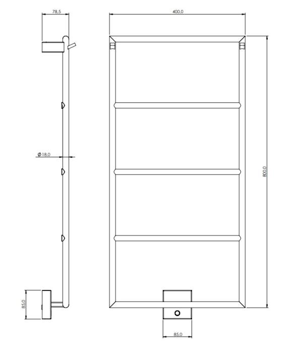  Tapwell TW800-400 Handduksvärmare - Badhuset.se