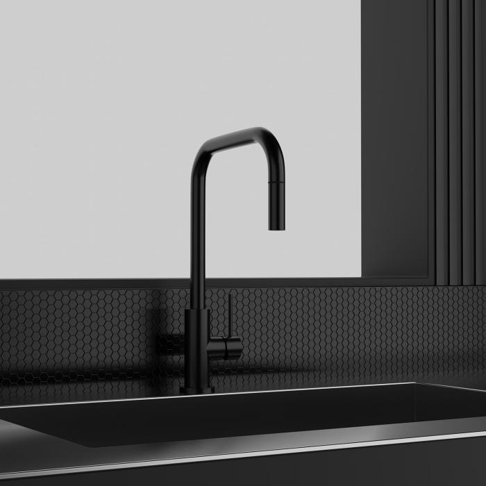  Scandtap Steel Accent Square Köksblandare - Badhuset.se