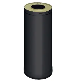  Harvia Forlangningsrör Svart 500 mm - Badhuset.se