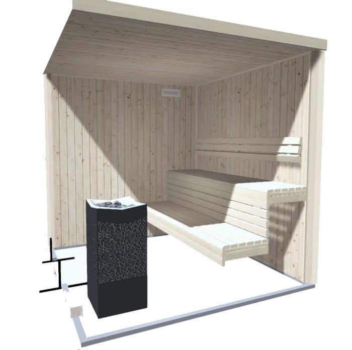  Tylö Bastu i lösvirke Gran 4kvm - Badhuset.se