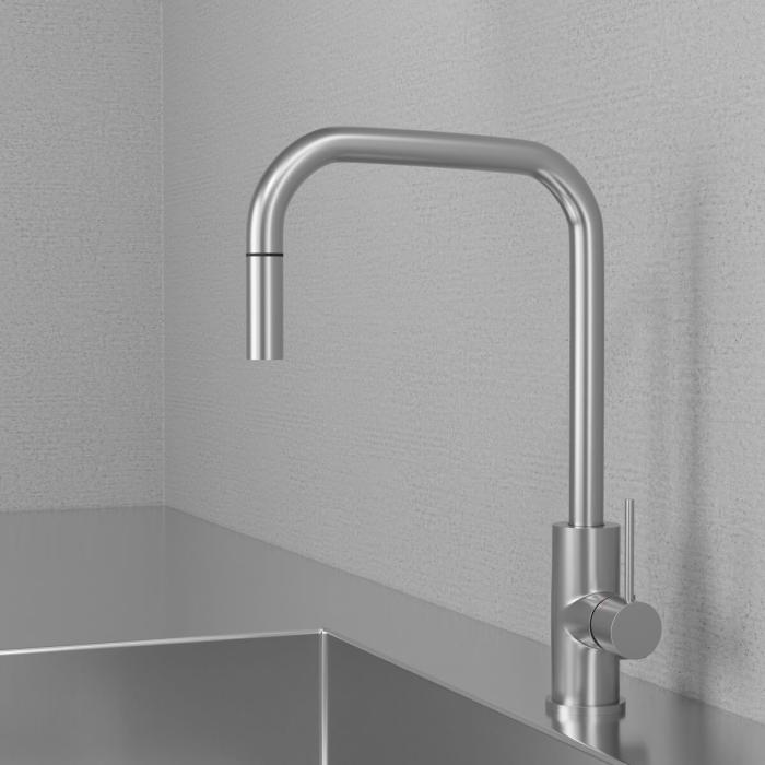  Scandtap Steel Accent Square D Köksblandare - Badhuset.se