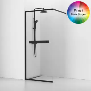  Svedbergs Langfoss Sk&auml;rmv&auml;gg 200 med hylla - Badhuset.se