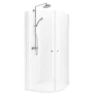  Macro Design Spirit Rund DHSC Hörndusch låg med Hålgrepp - Badhuset.se