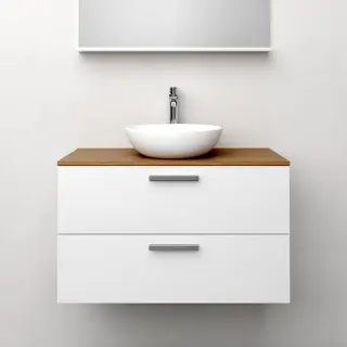  Westerbergs Jord Kommod 90 med ovanpåliggande tvättställ - Badhuset.se