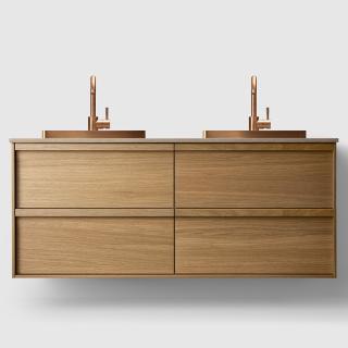  Haven H2 Kommod 140 med stenskiva och nedsänkta tvättställ - Badhuset.se