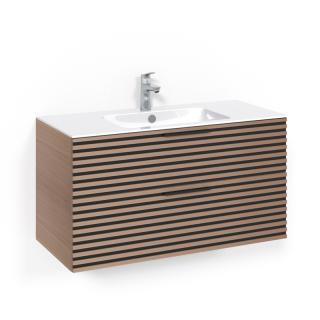  Macro Design Crown Stripe Kommod 100x45 med heltäckande tvättställ - Badhuset.se