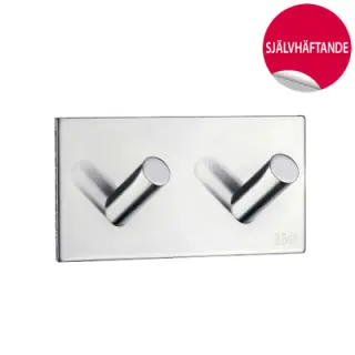  Beslagsboden Dubbelkrok kantig, sj&auml;lvh&auml;ftande - Badhuset.se