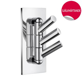  Beslagsboden Svängbar trippelkrok, självhäftande - Badhuset.se