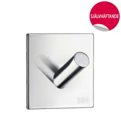 Beslagsboden Enkelkrok kantig, självhäftande - Badhuset.se