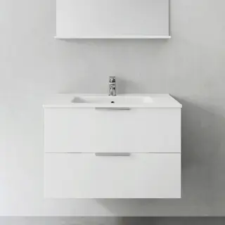  Hafa Shape Kommod 80 med heltäckande tvättställ - Badhuset.se