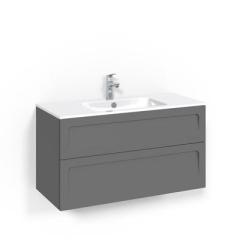 Macro Design Crown Kommod 100x45 med heltäckande tvättställ - Badhuset.se