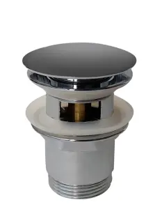  Hafa Pop up bottenventil, f&ouml;r tv&auml;ttst&auml;ll med br&auml;ddavlopp, Svart/Krom - Badhuset.se