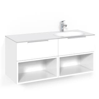  Macro Design Crown Open Box Kommod 120x45 med heltäckande glastvättställ - Badhuset.se