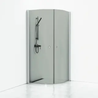  Svedbergs Skoga H&ouml;rndusch halvrund med h&aring;lgrepp - Badhuset.se