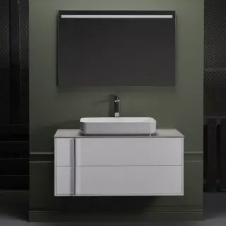  Hafa Edge Kommod 100 med ovanpåliggande tvättställ - Badhuset.se