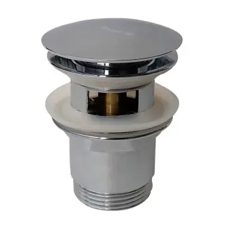  Hafa Pop up bottenventil, för tvättställ med bräddavlopp, Krom - Badhuset.se