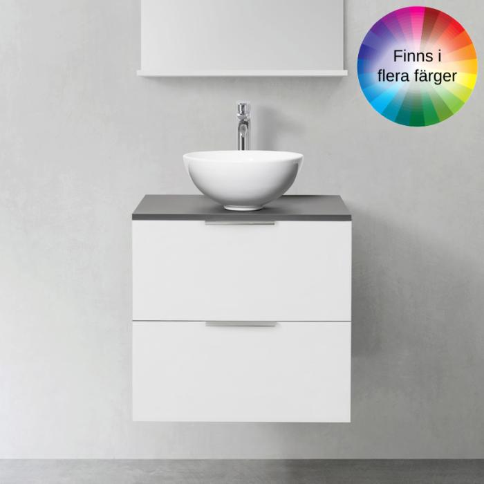  Hafa Shape Compact Kommod 60 med ovanpåliggande tvättställ - Badhuset.se