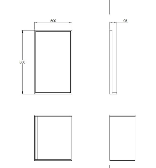  Haven M7 Spegel med belysning och hylla - Badhuset.se