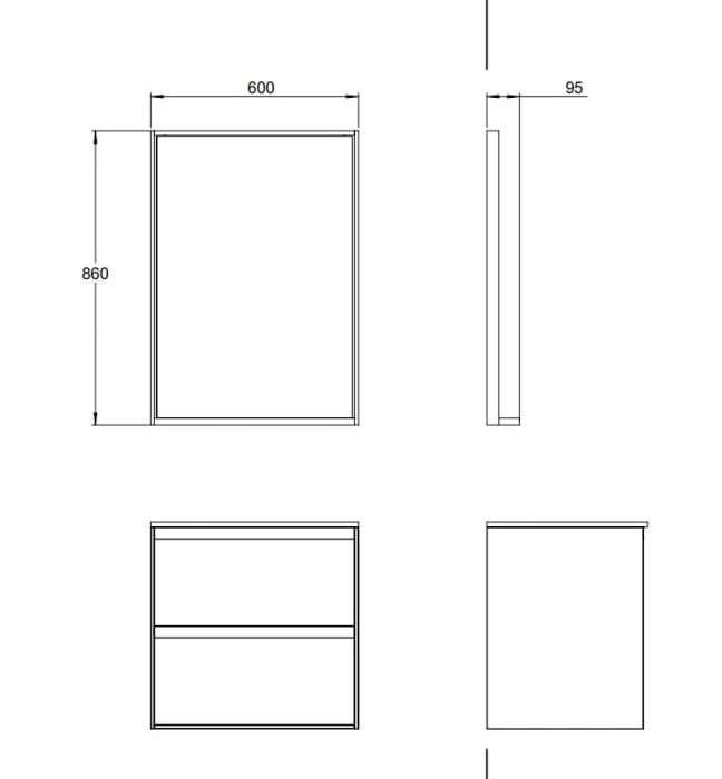  Haven M7 Spegel med belysning och hylla - Badhuset.se