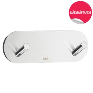  Beslagsboden Dubbelkrok mini, självhäftande - Badhuset.se