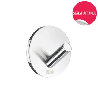  Beslagsboden Enkelkrok mini, sj&auml;lvh&auml;ftande - Badhuset.se