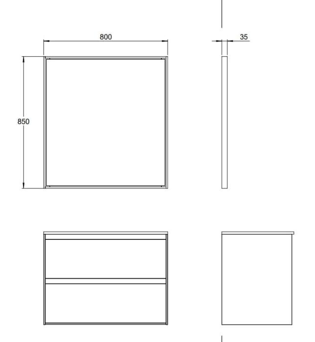  Haven M7 Spegel med belysning - Badhuset.se