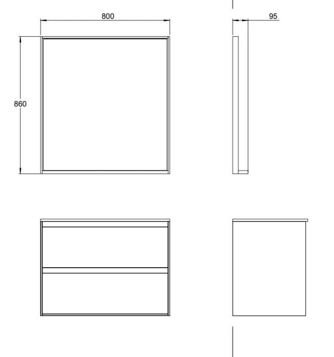  Haven M7 Spegel med belysning och hylla - Badhuset.se