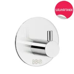  Beslagsboden Enkelkrok rundad, självhäftande - Badhuset.se
