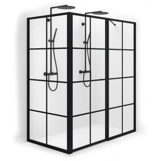  Macro Design Empire L Hörndusch med svart spröjs - Badhuset.se