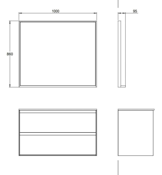  Haven M7 Spegel med belysning och hylla - Badhuset.se