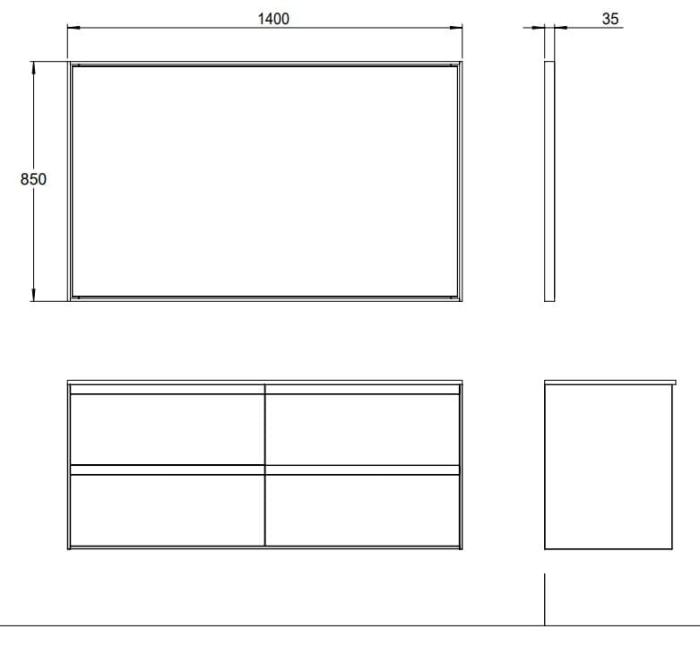  Haven M7 Spegel med belysning - Badhuset.se