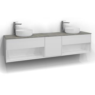  Svedbergs Epos Kommod &Ouml;ppen/Dold 200x45 f&ouml;r tv&aring; ovanp&aring;liggande tv&auml;ttst&auml;ll - Badhuset.se